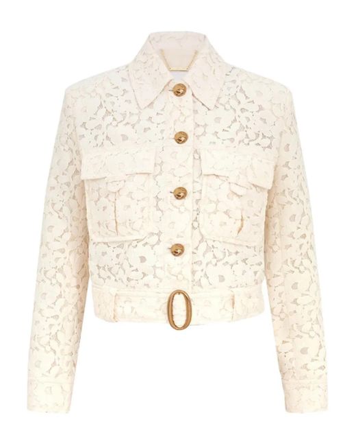 Zimmermann コットンブレンド レースジャケット White