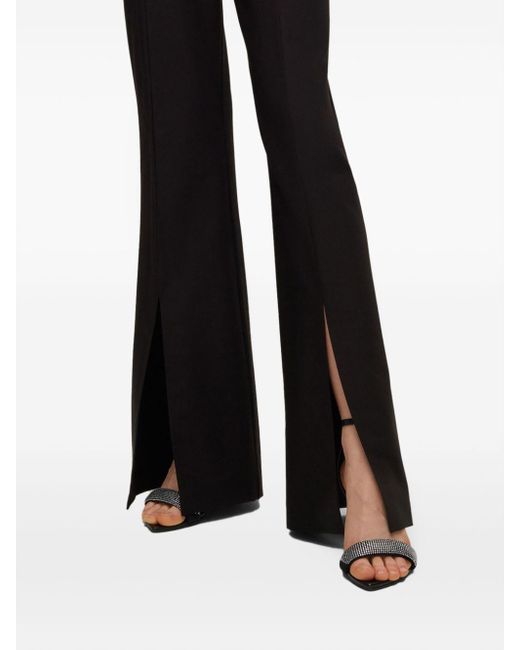 HUGO Black Crystal-embellished Front-slit Suit Trousers