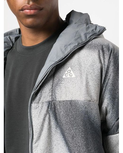 Nike Gray Tie-Dye Zipped Jacket for men