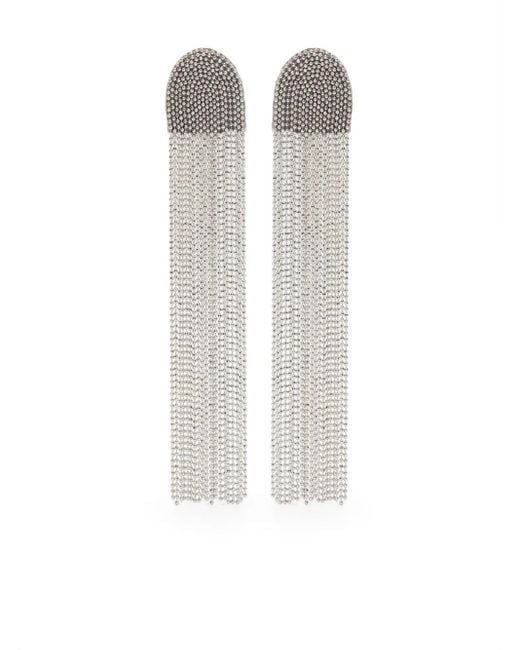 Fabiana Filippi White Drop-Design Earrings