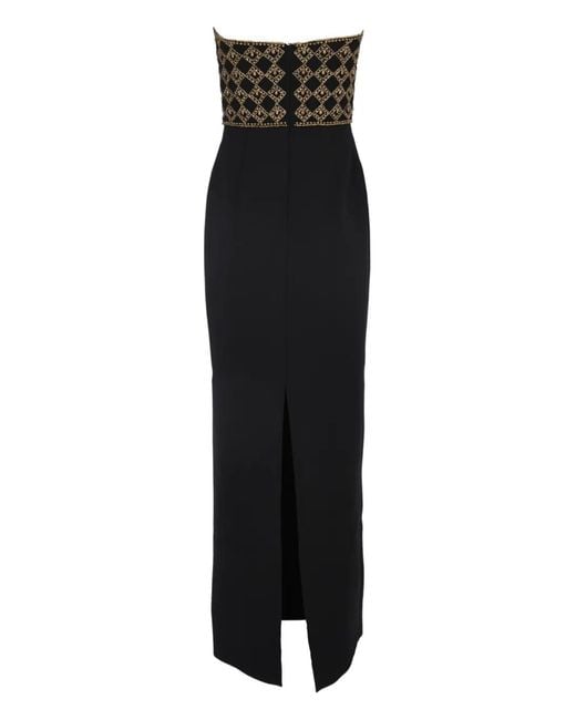 Rebecca Vallance Black Vesper Embellished Maxi Dress