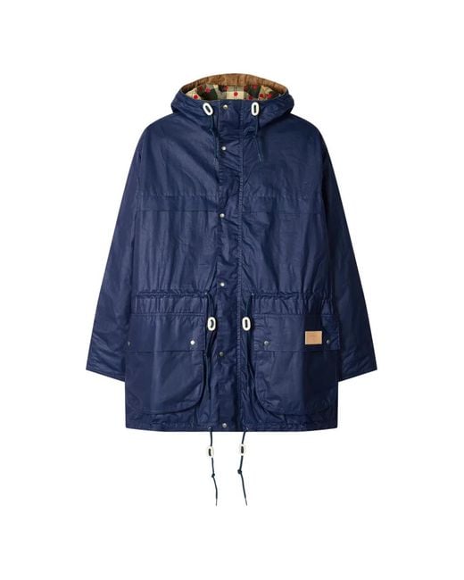 Paul Smith Blue X Barbour Durham Hooded Jacket for men