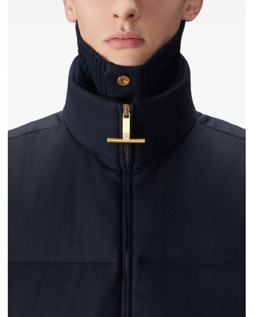 Thom Browne Blue Ripstop Down Filled Vest for men