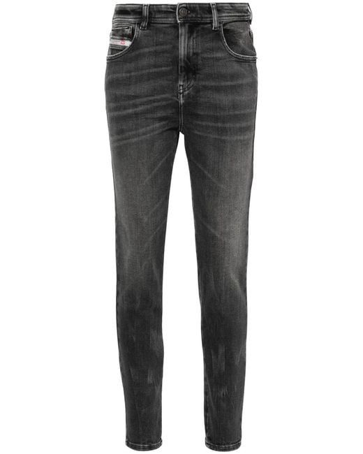 DIESEL Gray 1984 Slandy-High 09H87 Skinny Jeans