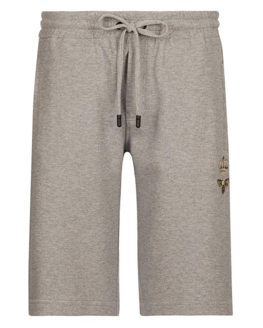 メンズ Dolce & Gabbana コットンブレンド ショートパンツ Gray