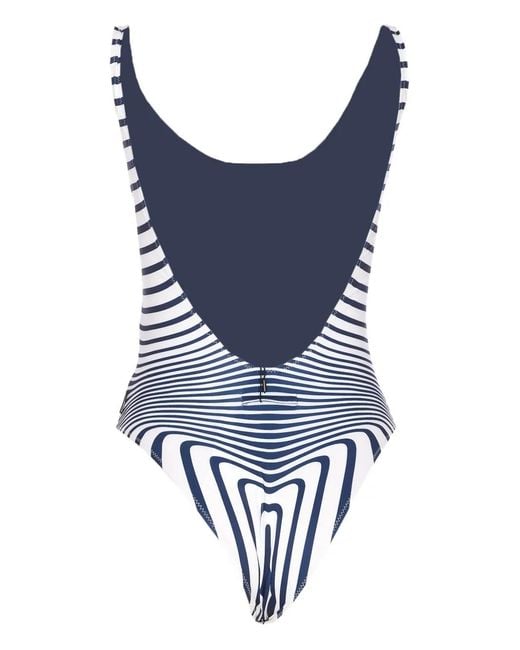 Jean Paul Gaultier Blue Printed Swimsuit