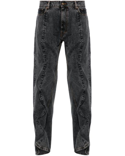 Y. Project Halbhohe Evergreen Wire Straight-Leg-Jeans in Gray für Herren