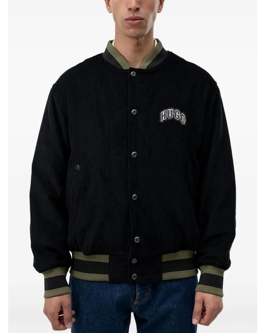 HUGO Black Varsity Jacket for men