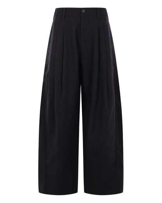 Ziggy Chen Blue Belt-Loops Pleated Trousers for men