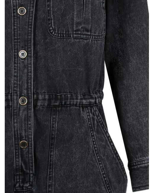 Isabel Marant Black Button-Fastening Pocketed Jumpsuit