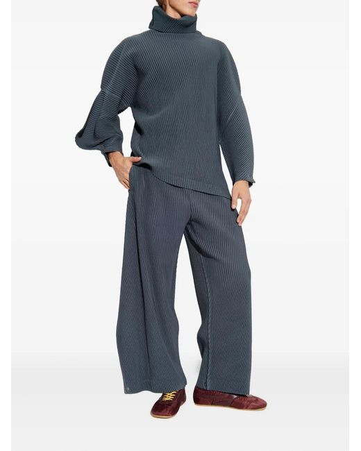 Homme Plissé Issey Miyake Angular Stone Trousers in Blue for Men