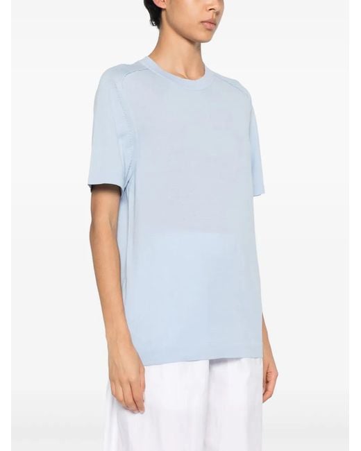 Jonathan Simkhai Blue Fine-Knit Top