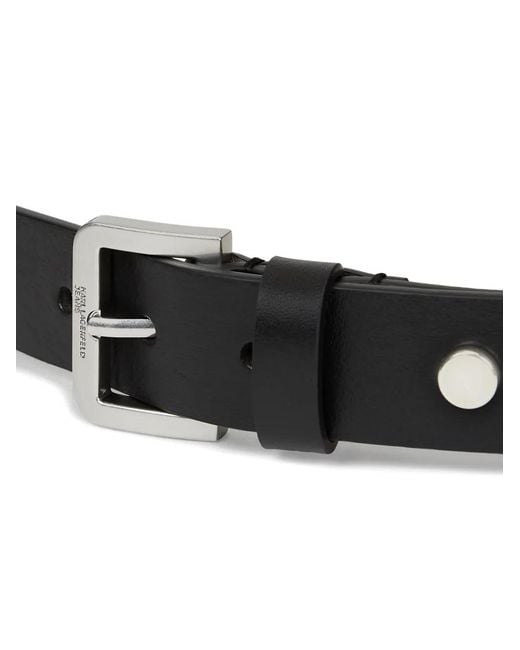 Karl Lagerfeld Black Studded Leather Belt
