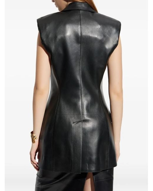 Givenchy Black Double-Breasted Sleeveless Jacket