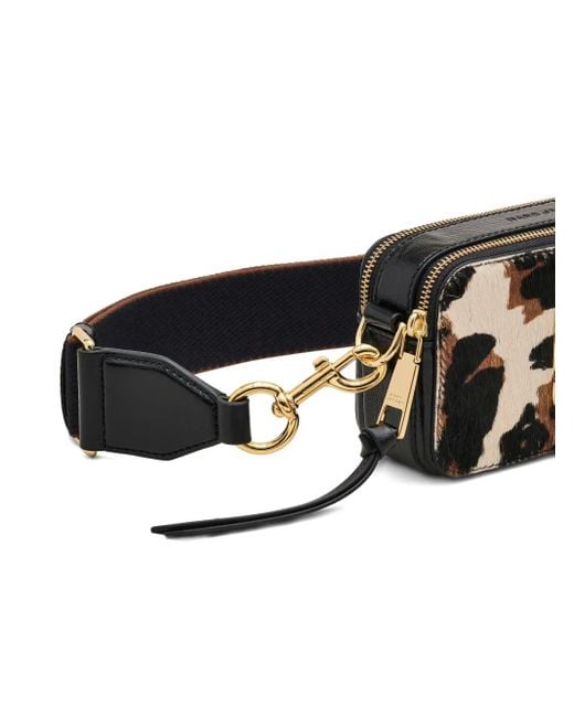 Marc Jacobs Black Snapshot Haircalf-Pattern Bag