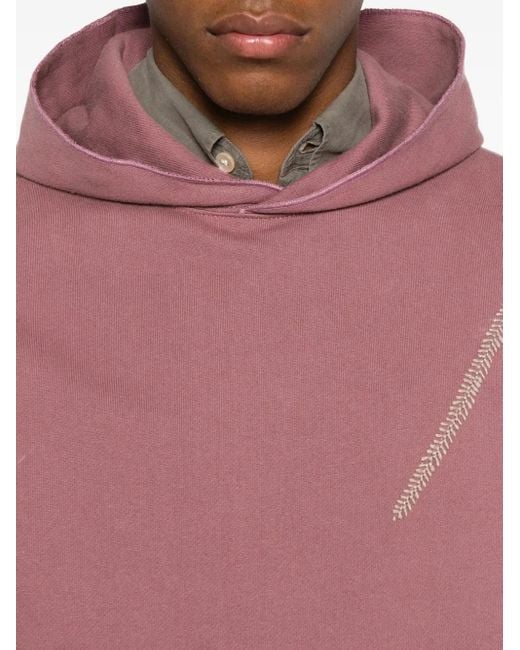 Felpa Con Cappuccio di Kartik Research in Pink da Uomo