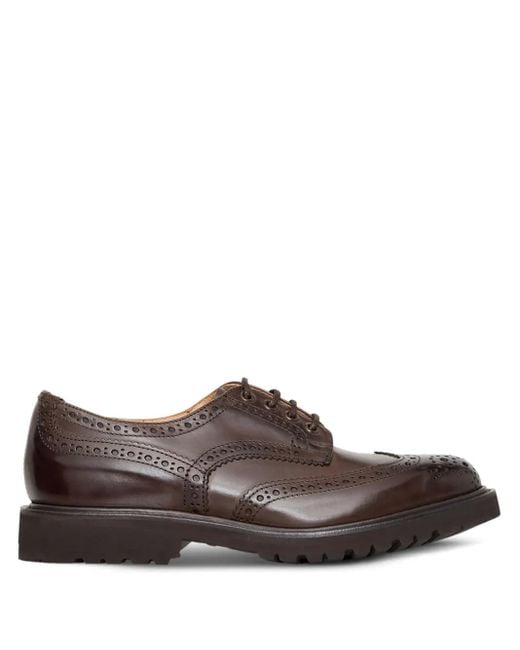 Tricker's Brown Brogue Lace-Up Shoes for men