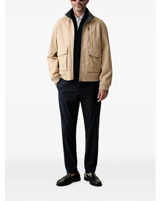 Trussardi Natural Reversible Herringbone-Pattern Jacket for men