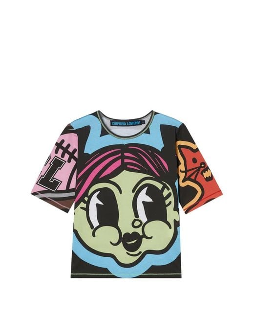 Chopova Lowena Blue Imzy Lou Graphic-Print T-Shirt