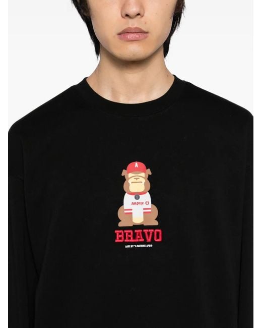 メンズ Aape By A Bathing Ape ロゴ スウェットシャツ Black