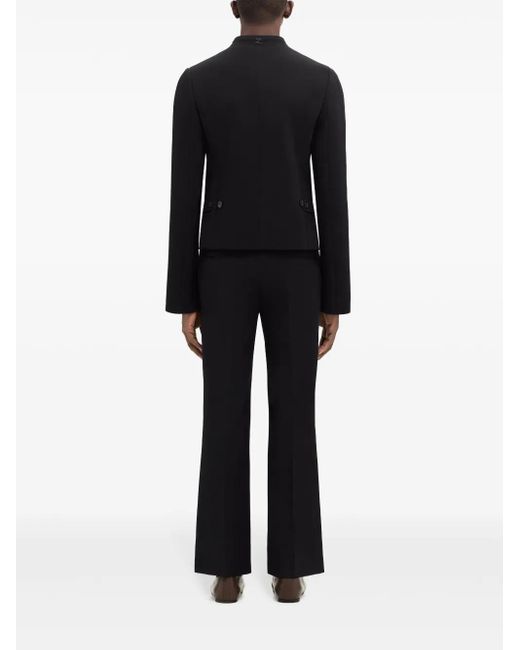 Courreges Black Flared Wool Trousers for men