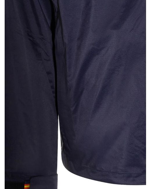 K-Way Blue Chairman Logo-Detail Hooded Jacket