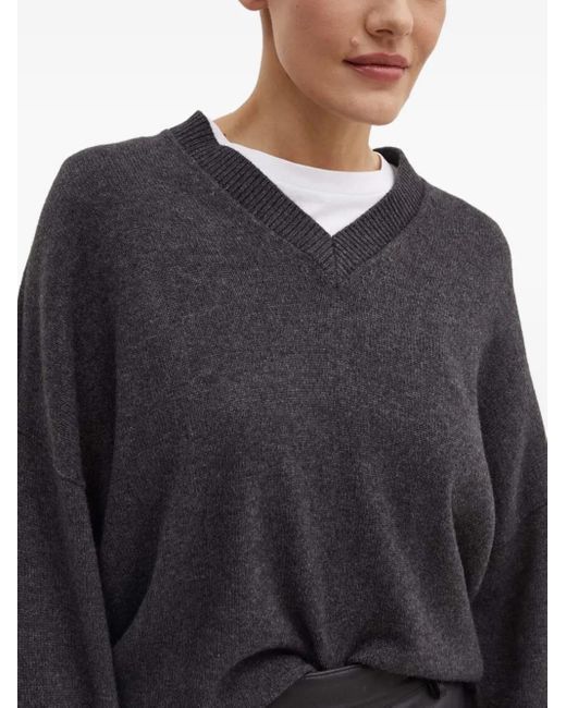 Liviana Conti Black Pullover Mit V-Ausschnitt