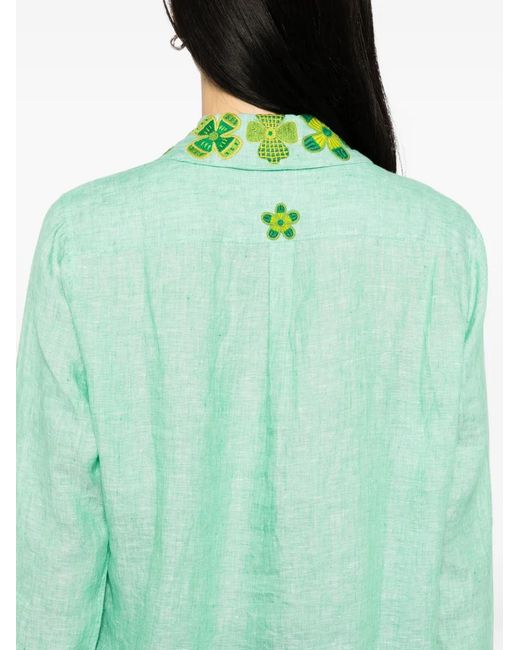Jupe by Jackie Green Floral-Embroidered Shirt