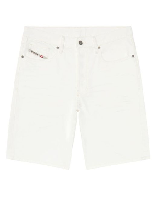 DIESEL Straight-leg denim shorts in White für Herren