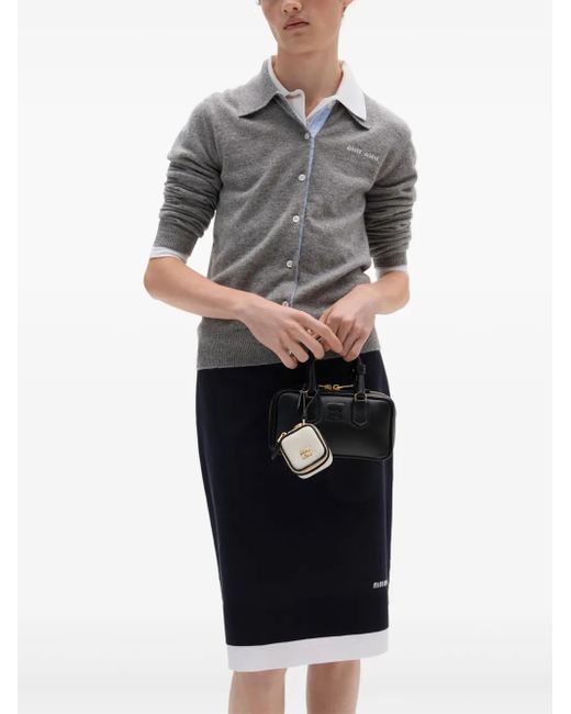 Miu Miu Gray Cashmere Cardigan