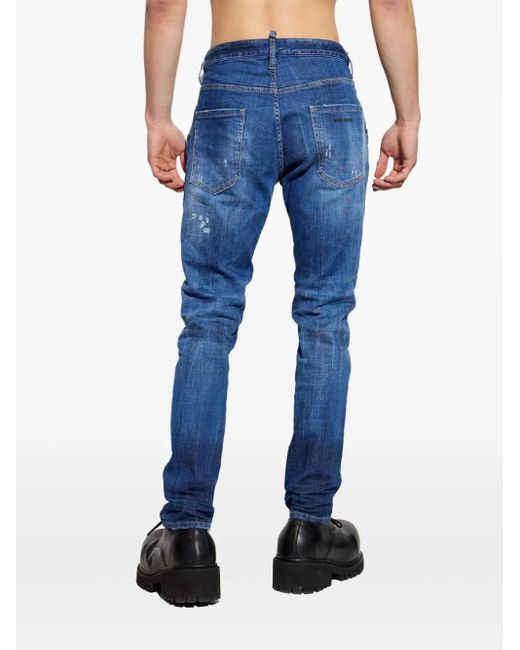 DSquared² Blue Logo-Tag Jeans for men