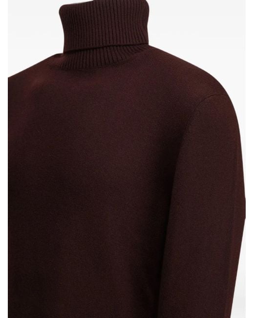 Altum Red Roll-Neck Cashmere Sweater for men