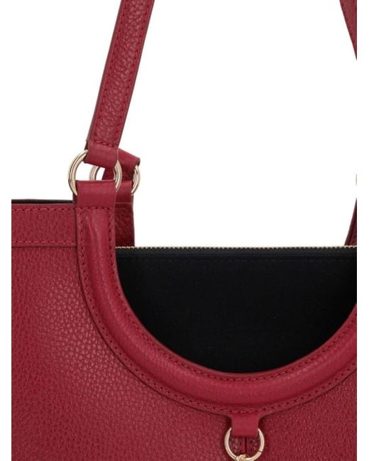 See By Chloé Red Mara Logo-charm Leather Tote Bag