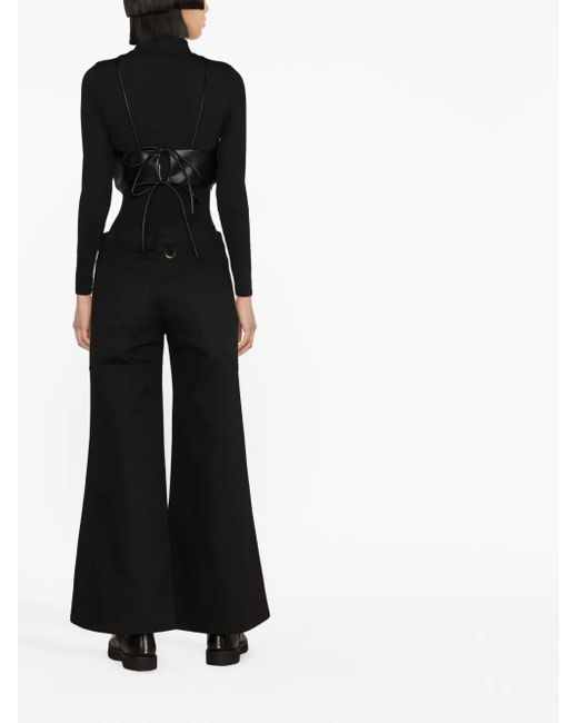 Enfants Riches Deprimes Black Wide-Leg Cotton Trousers
