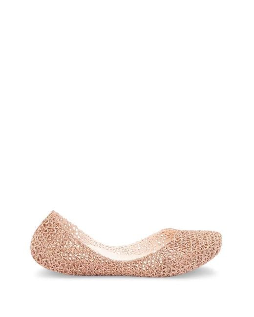 Melissa Pink Glittered Ballet Flats