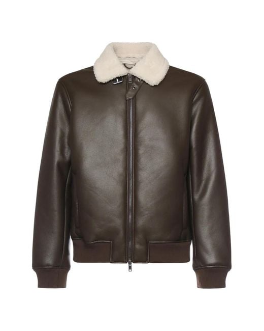 Liu Jo Brown Sherpa Collar Jacket for men