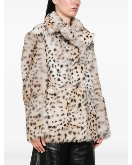 Arma Natural Leopard-Print Reversible Jacket