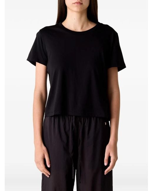 ÉTERNE Black Boxy Short-Sleeve T-Shirt