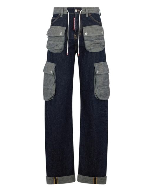 DSquared² Blue Loose-Fit Jeans