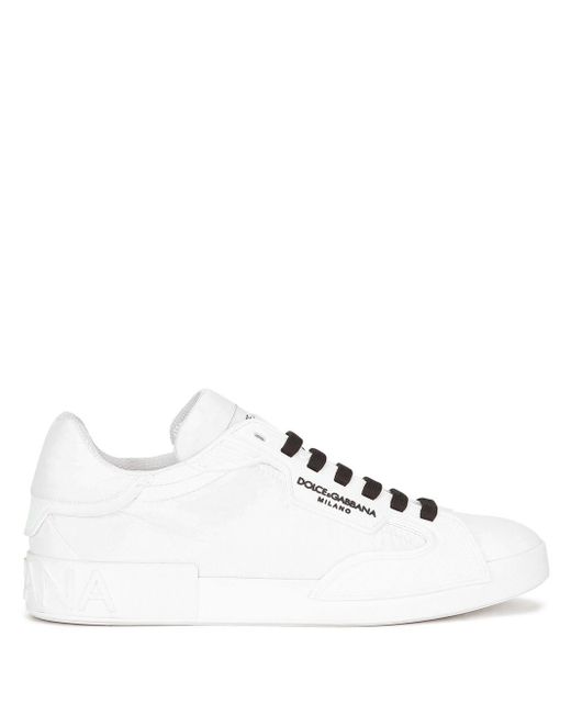 dolce and gabbana logo print sneakers