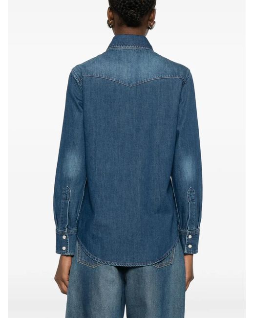 A.P.C. Blue Chest-Pocket Shirt