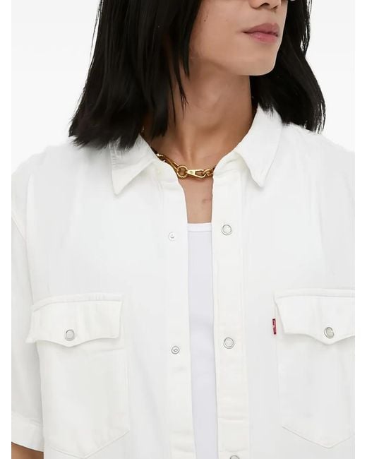 Levi's White Flap-Pocket Shirt for men