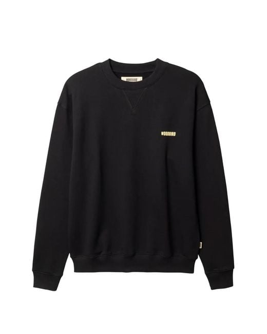 Woodbird Black Wbcane Sea Logo-Print Cotton Sweatshirt for men