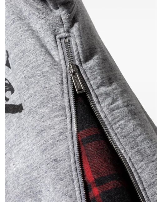 DSquared² Gray Logo-Print Sweatshirt for men