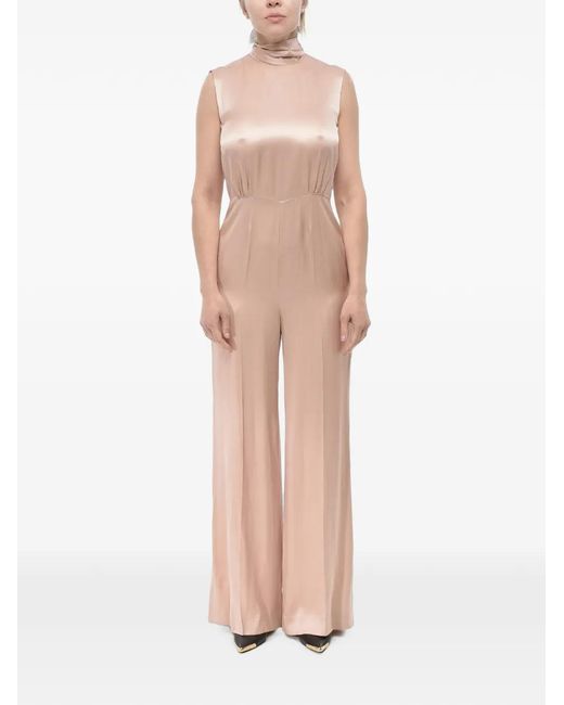 Sa Su Phi Natural Tie-Neck Jumpsuit
