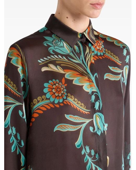 Etro フローラル シャツ Gray