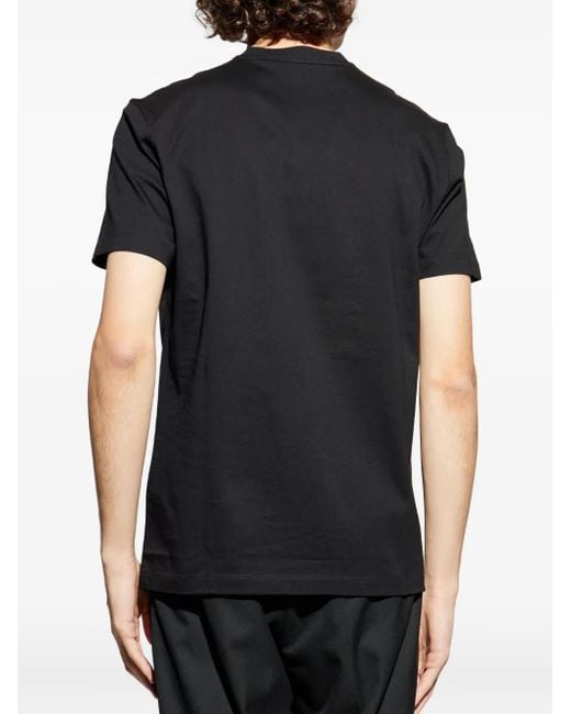 Versace Black Embellished Short-Sleeve T-Shirt for men