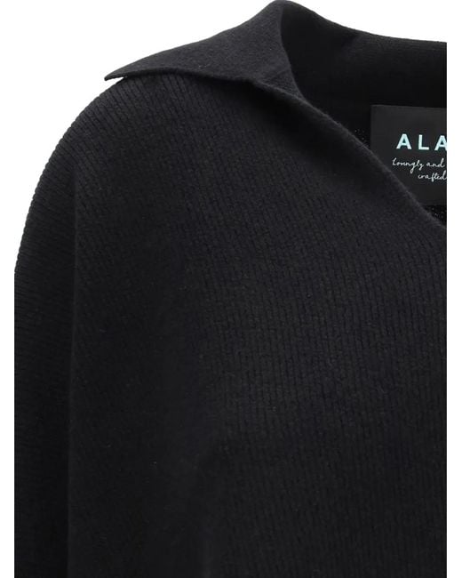 Alanui Black V-Neck Sweater