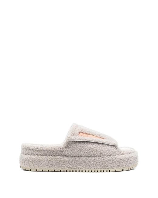 PDF White Textured Sandals for men