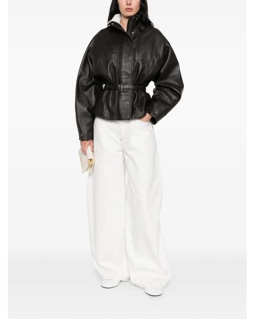 Jacquemus Black The Ciro Belted Leather Jacket